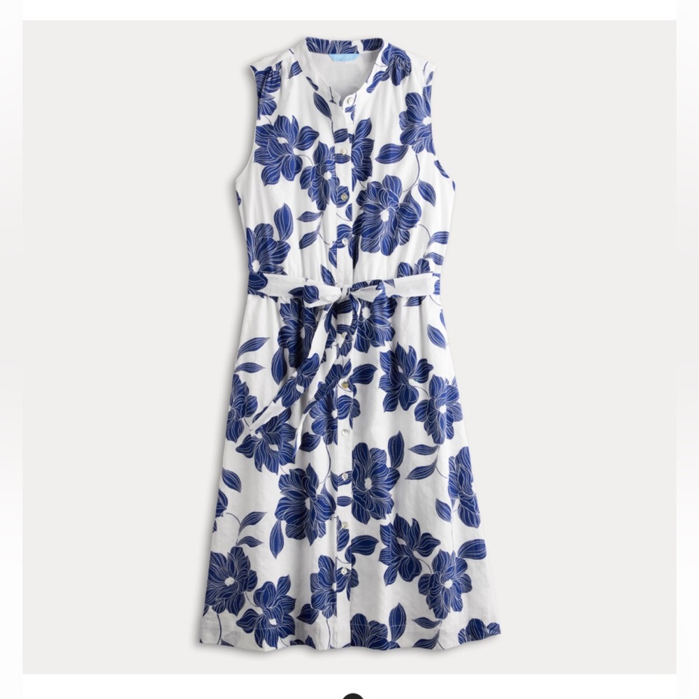 DO NOT buy Draper James sz Medium blue white floral midi dress, lined